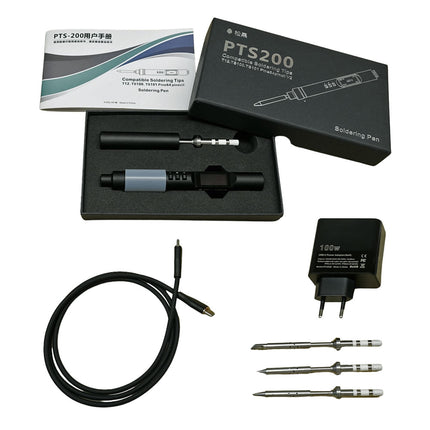 PTS200 Smart Soldering Iron (incl. 4 Soldering Tips + 100 W Power Supply)