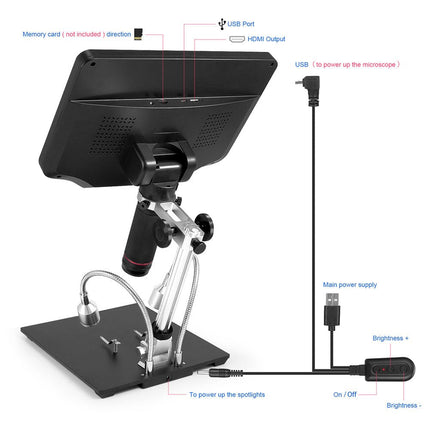 Andonstar AD409 10.1" HDMI Digital Microscope - Elektor