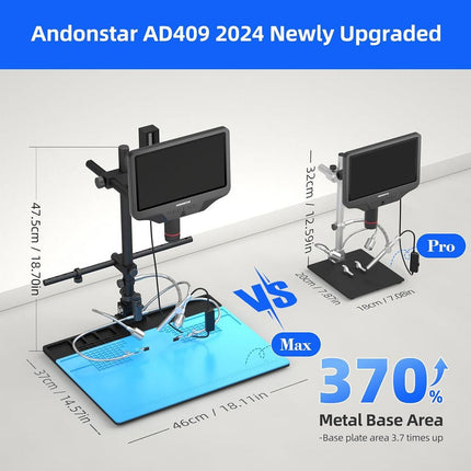 Andonstar AD409 Max - ES 10.1" HDMI Digital Microscope (incl. Endoscope) - Elektor