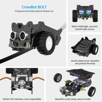 CrowBot BOLT - Programmable Smart Robot Car Kit (with Joystick) - Elektor