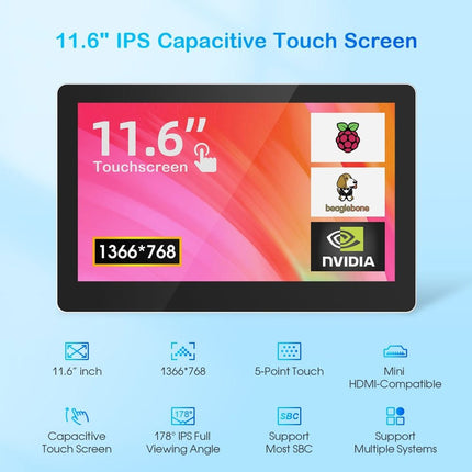 CrowVision 11.6" IPS Capacitive Touch Display (1366x768) - Elektor