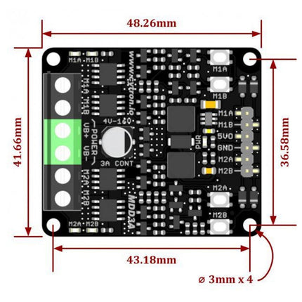 Cytron 3Amp 4 - 16 V DC Motor Driver (2 Channels) - Elektor