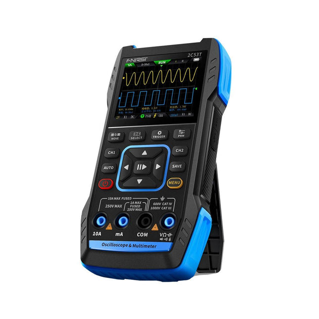 FNIRSI 2C53T Upgrade (3 - in - 1) 2 - ch Oscilloscope (50 MHz) + Multimeter + Signal Generator - Elektor