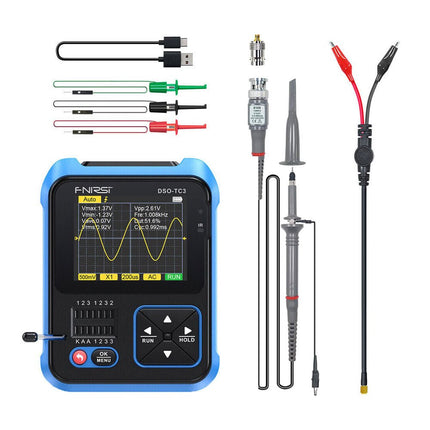 FNIRSI DSO - TC3 (3 - in - 1) Oscilloscope, Component Tester & Signal Generator - Elektor