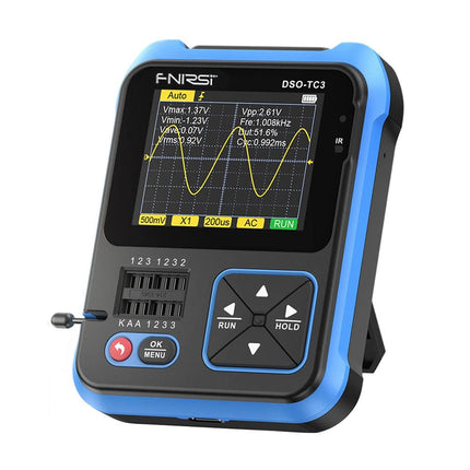 FNIRSI DSO - TC3 (3 - in - 1) Oscilloscope, Component Tester & Signal Generator - Elektor