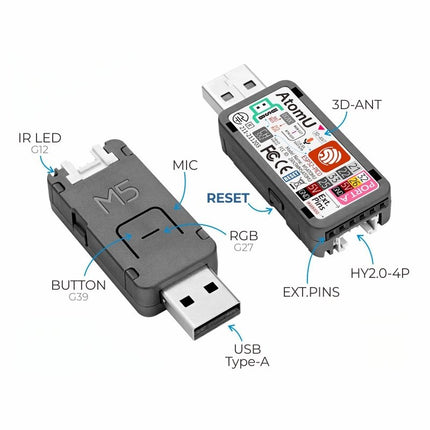 M5Stack AtomU ESP32 Development Kit with USB - A - Elektor