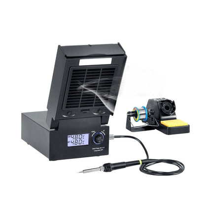 Temperature - controlled Soldering Station with Fume Extractor & LED Light (3 - in - 1) ZD - 8951 - Elektor