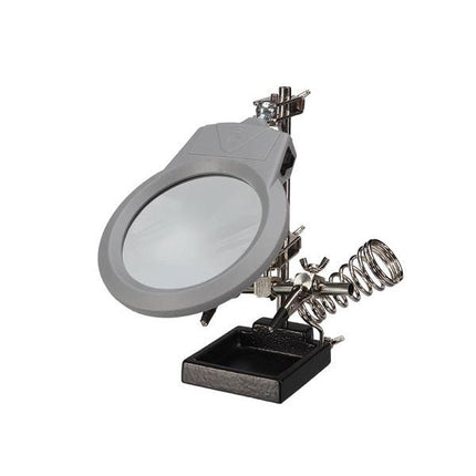 Velleman Helping Hand with Magnifier, LED Light and Soldering Stand - Elektor