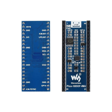 Waveshare 10 - DOF IMU Sensor Module for Raspberry Pi Pico - Elektor