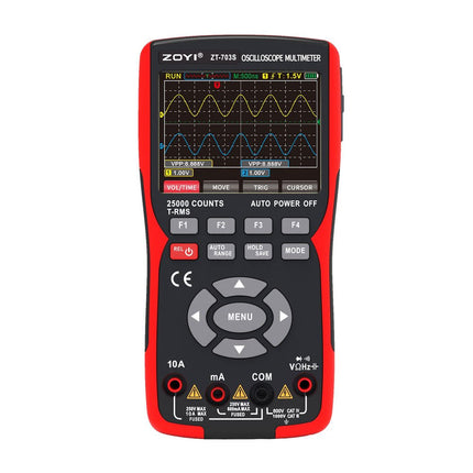 ZOYI ZT - 703S (3 - in - 1) 2 - ch Oscilloscope (50 MHz) + Multimeter + Signal Generator - Elektor